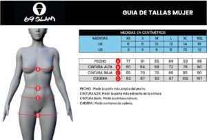 guía de tallas mujer 69 slam