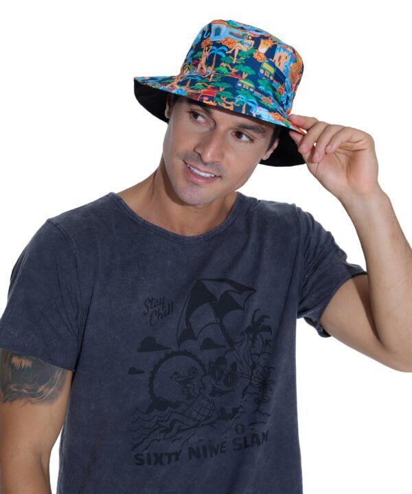 gorro de pescador reversible