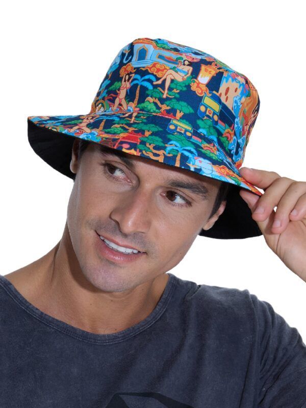 gorro de pescador reversible