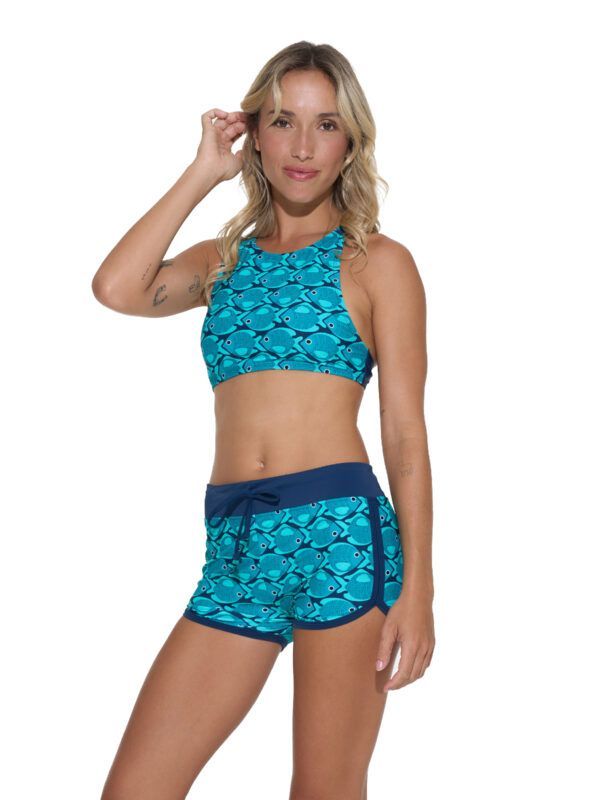 bañador short mujer