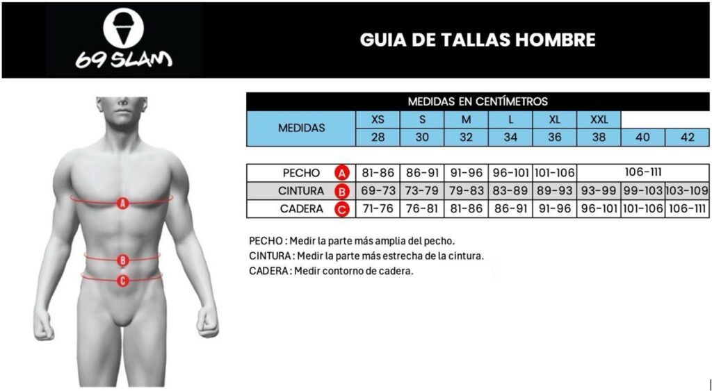 Guía de tallas hombre