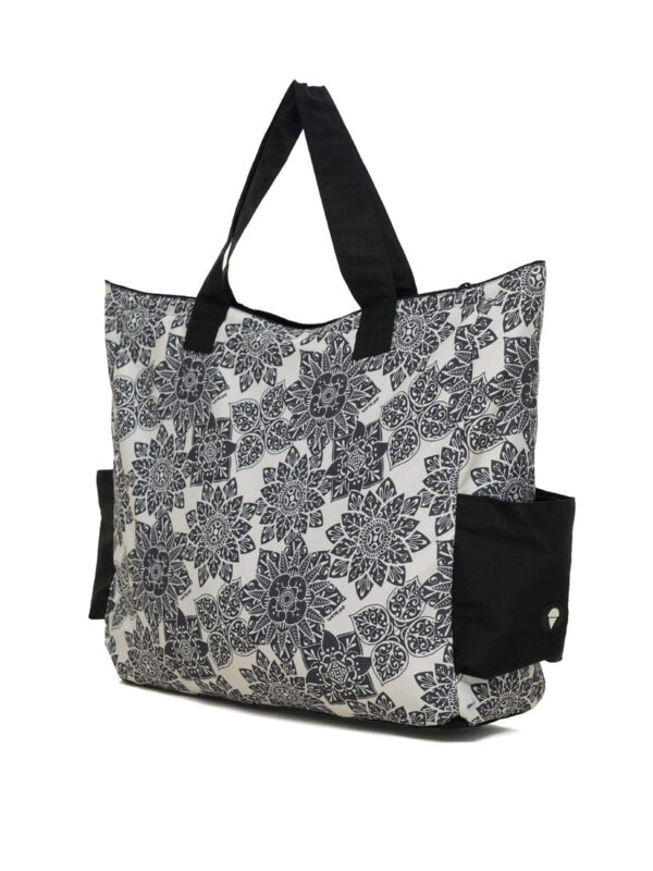 BOLSO CANCÚN FLORAL MANDALA BLANCO - Imagen 2