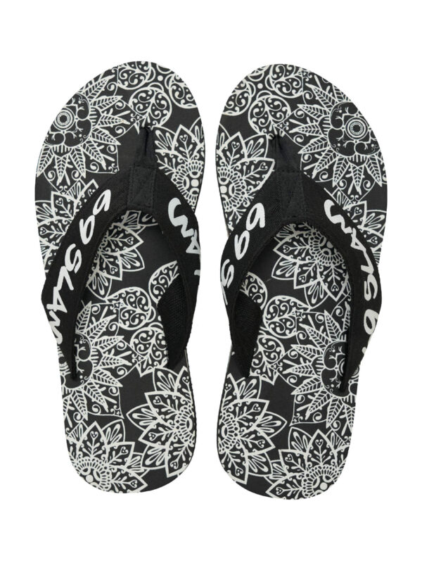 SANDALIAS SEBASTIAN FLORAL MANDALA NEGRO - Imagen 1