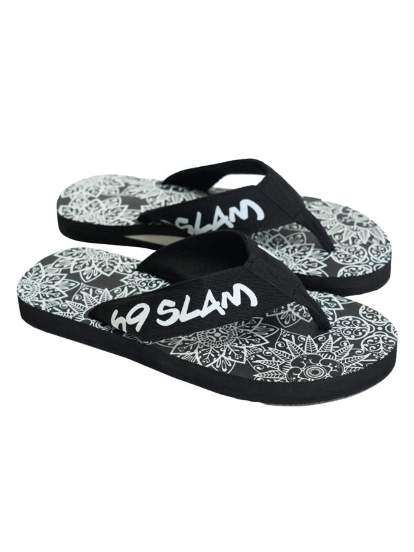 SANDALIAS SEBASTIAN FLORAL MANDALA NEGRO - Imagen 2